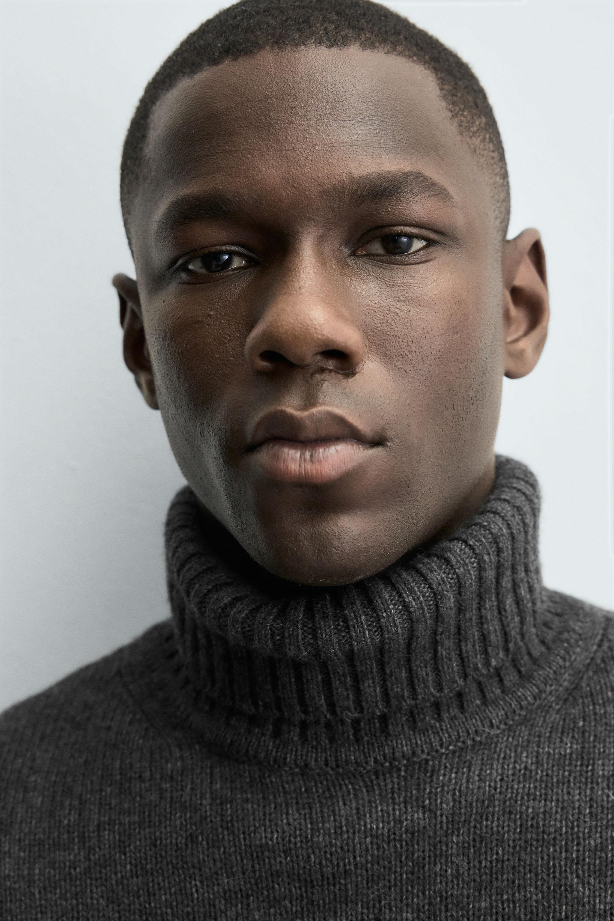 PULL COL MONTANT MÉLANGE LAINE