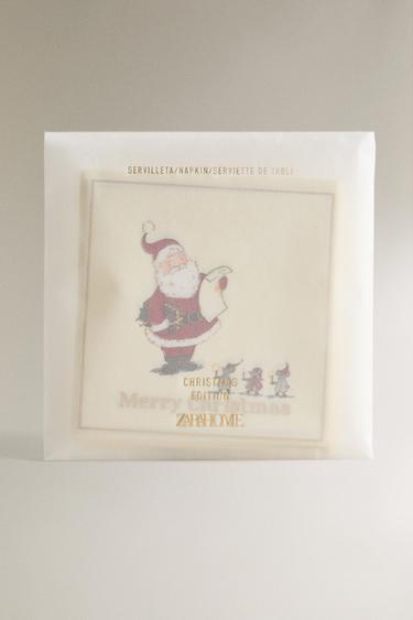 PACK OF CHILDREN'S FATHER CHRISTMAS PAPER NAPKINS (PACK OF 20) - Multicoloured by Zara - Image 3