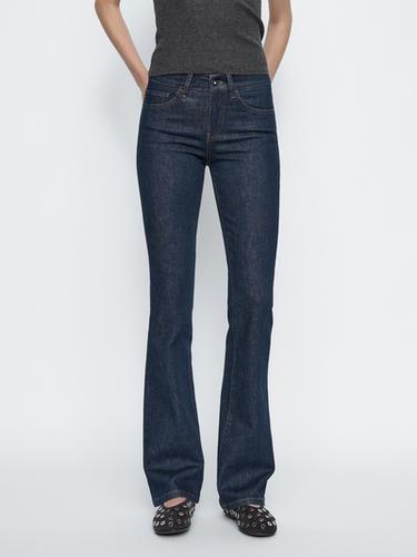 Zara Cotton blend low-rise boot-cut jeans - Blue