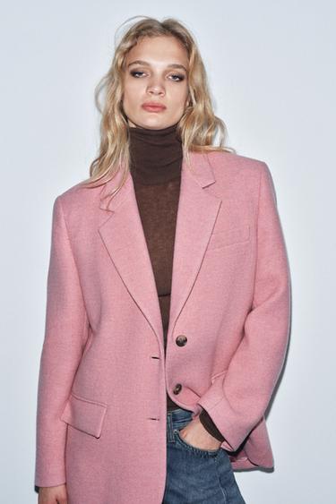 BLAZER OVERSIZE ZW COLLECTION LIMITED EDITION - وردي الخاص بـ Zara
