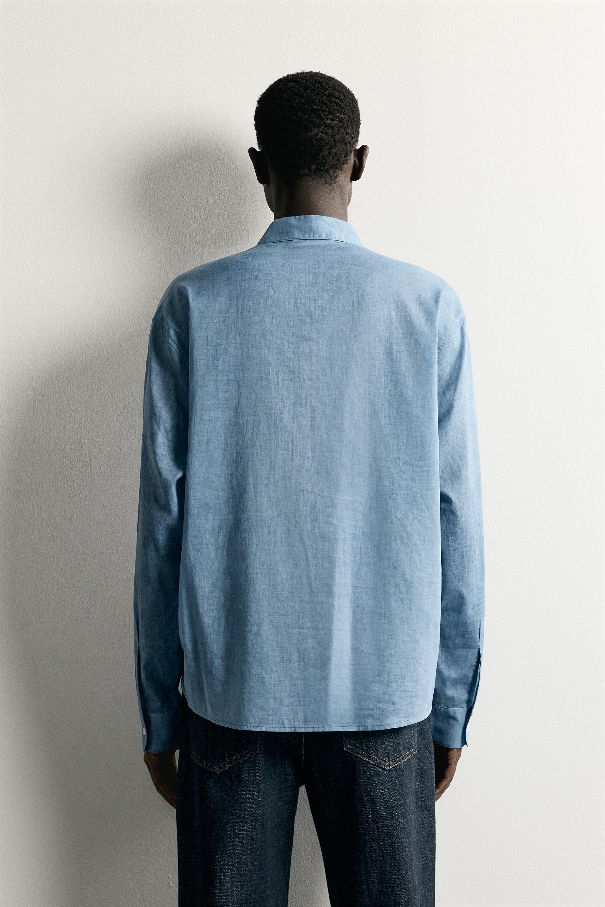 CHEMISE RELAXED FIT EFFET LAVÉ