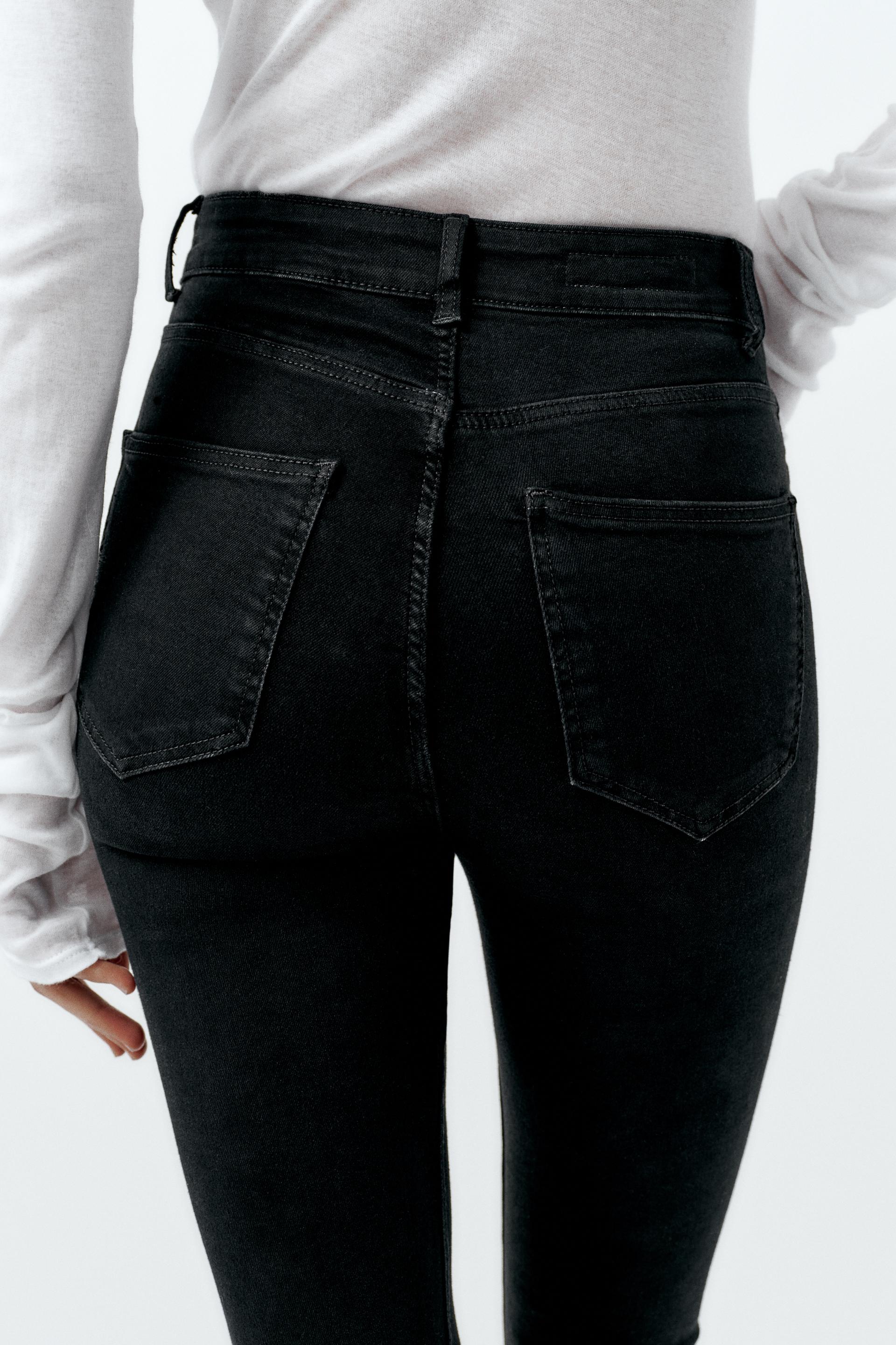 Black jeans look tregging with back pockets - Madameliz X   -- sustainable, comfort & tall