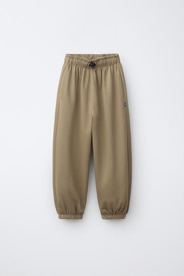 BALLOON PLUSH TROUSERS - Light brown by Zara