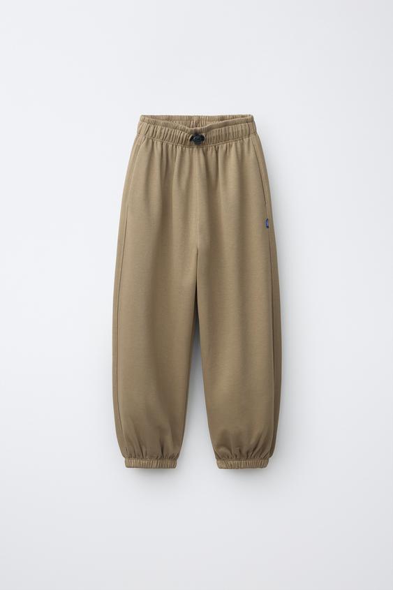BALLOON PLUSH TROUSERS - Light brown by Zara - Image 0
