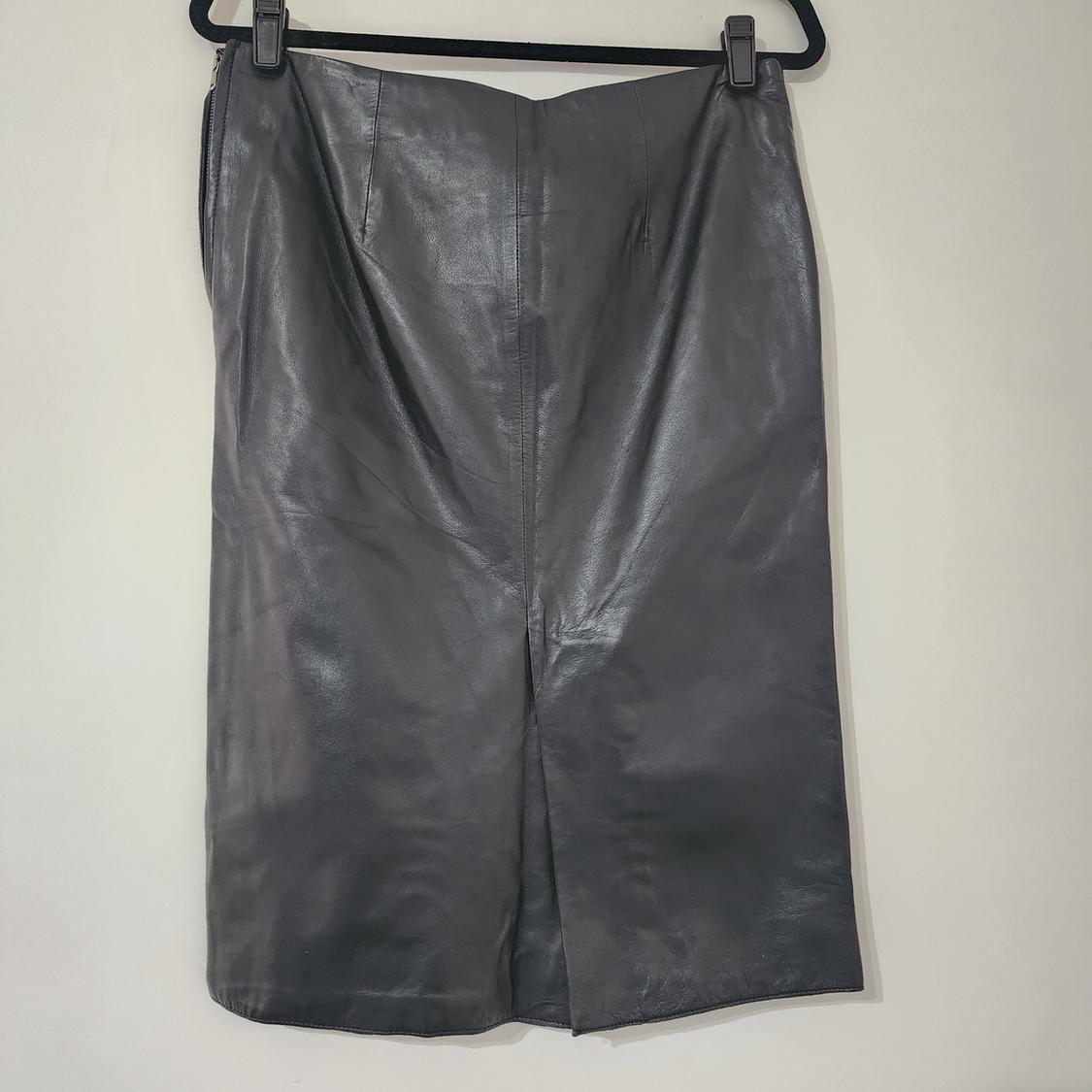 LEATHER PENCIL SKIRT - Image 3