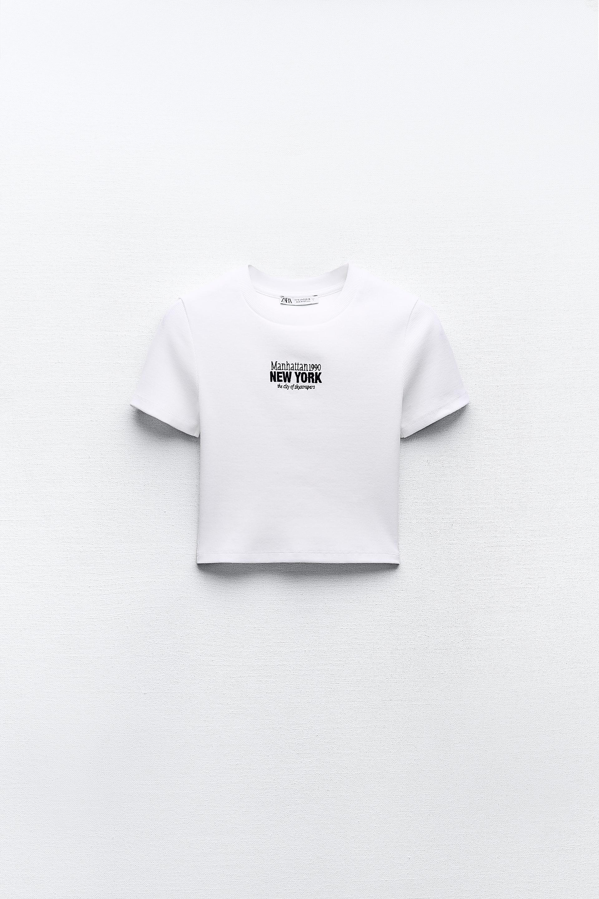 FITTED CROPPED T-SHIRT - White