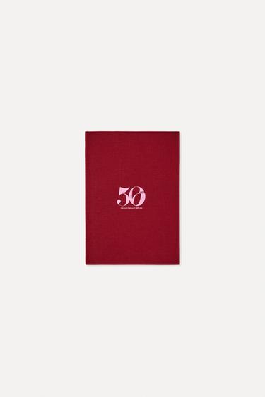 Zara ZARA 50TH ANNIVERSARY SMALL NOTEBOOK - Burgundy - Image 0