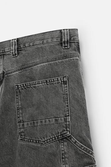 PANTALON DÉLAVÉ POCHE CARGO - Gris de Zara - Image 10
