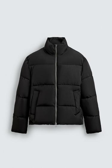 Zara WATER REPELLENT PADDED JACKET - Black