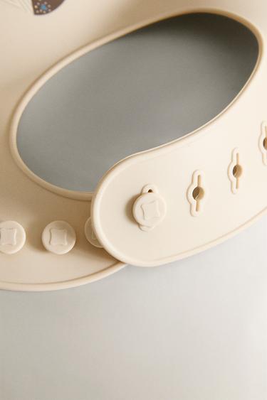 KIDS' RABBIT SILICONE BIB - Multicoloured by Zara - Image 4