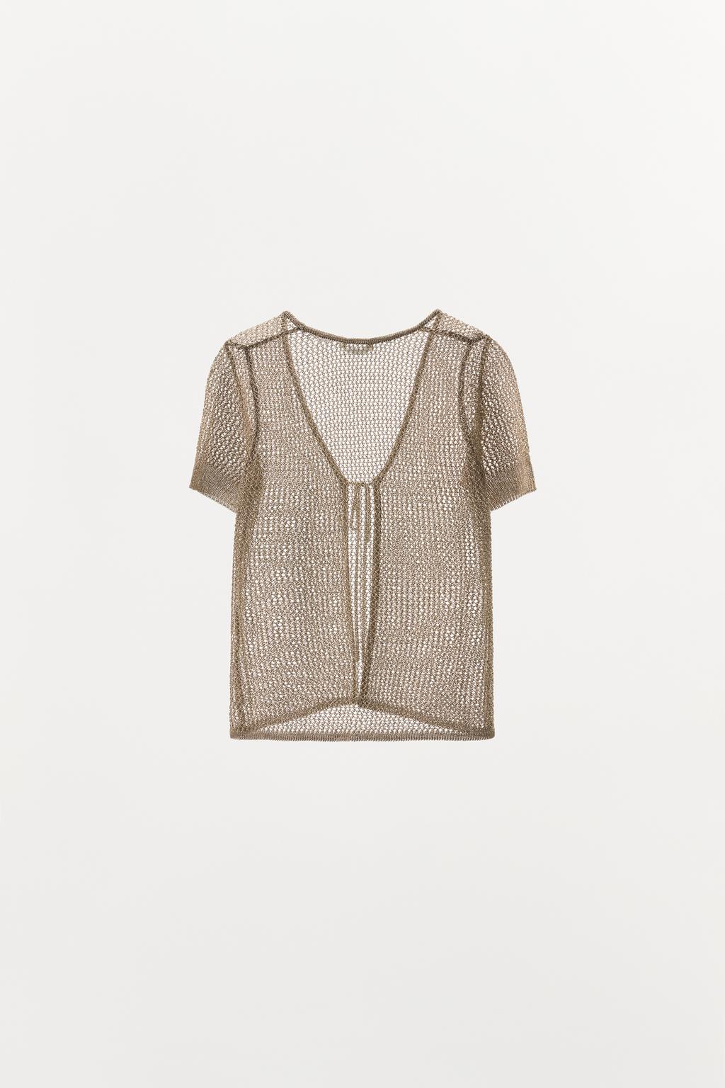 METALLIC THREAD MESH JACKET