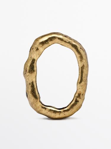 Zara Metal loop ring - Gold - Image 0