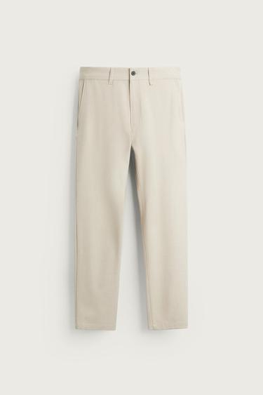 PANTALÓN CHINO ESTRUCTURA CONFORT - Beige de Zara
