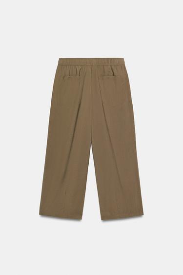 PANTALON STYLE PYJAMA BALLON - Kaki de Zara - Image 3