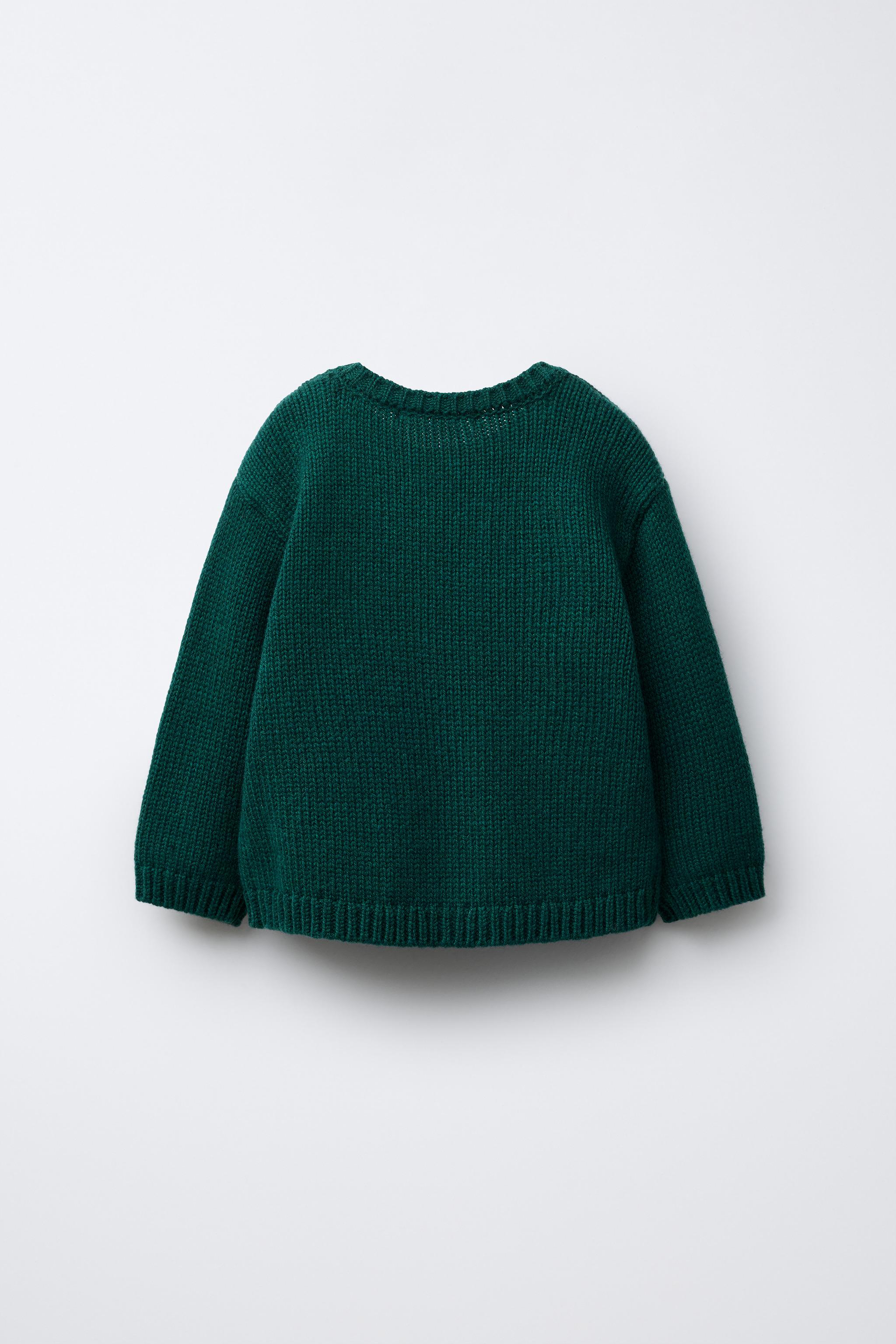 1-6 YEARS/ KNIT JUMPER WITH EMBROIDERED BUNNY WOOL