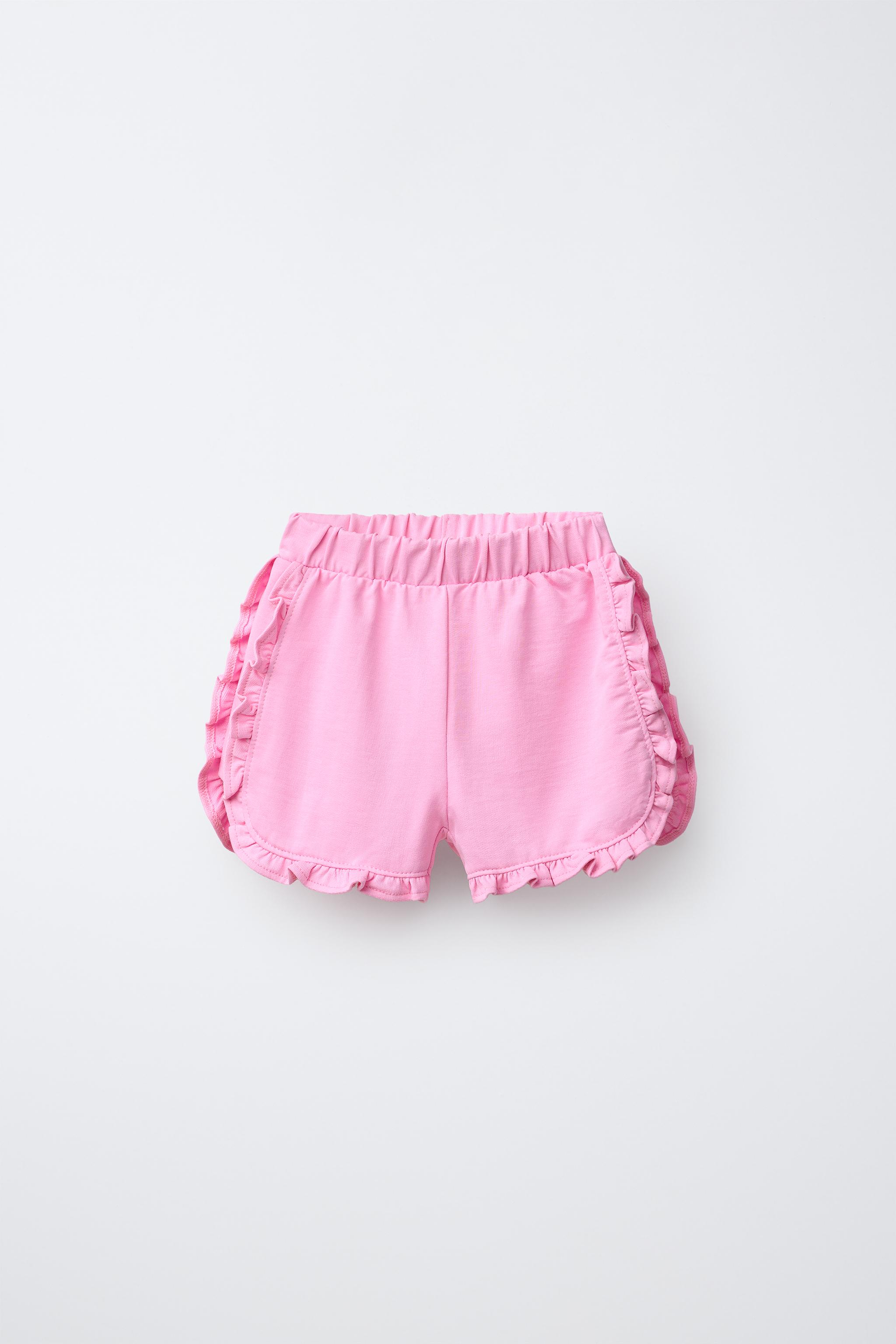 RUFFLED BERMUDA SHORTS - Mid-pink | ZARA South Africa