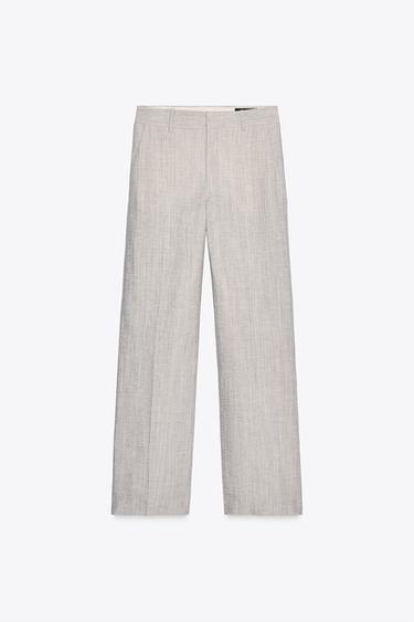 ZW COLLECTION MINIMALIST TROUSERS - Light grey by Zara - Image 5