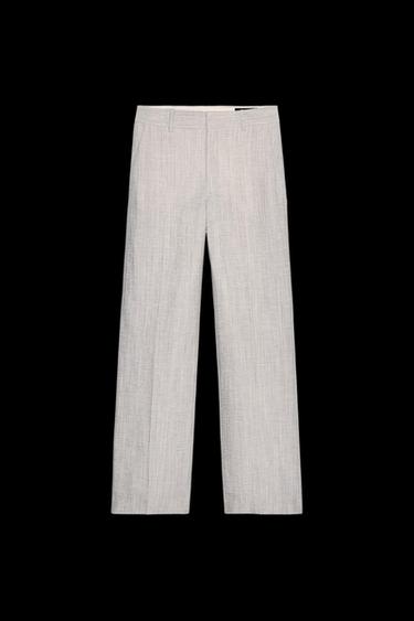 Zara MINIMALIST PANTS ZW COLLECTION - Light gray - Image 0