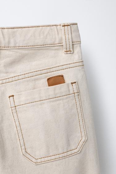 PANTALON CARPENTER ECRU SURPIQÛRES - Écru de Zara - Image 3