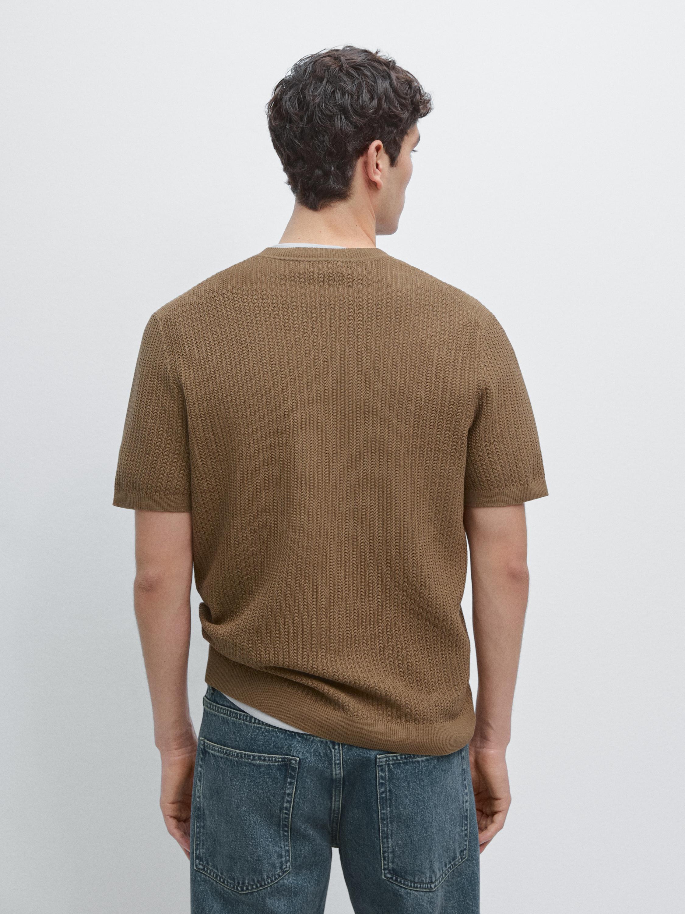 Short sleeve cotton knit T-shirt