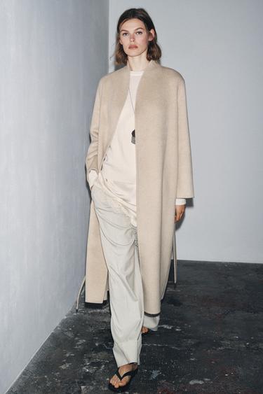 MANTEAU MINIMAL MÉLANGE LAINE ZW COLLECTION ÉDITION LIMITÉE - Beige de Zara - Image 6
