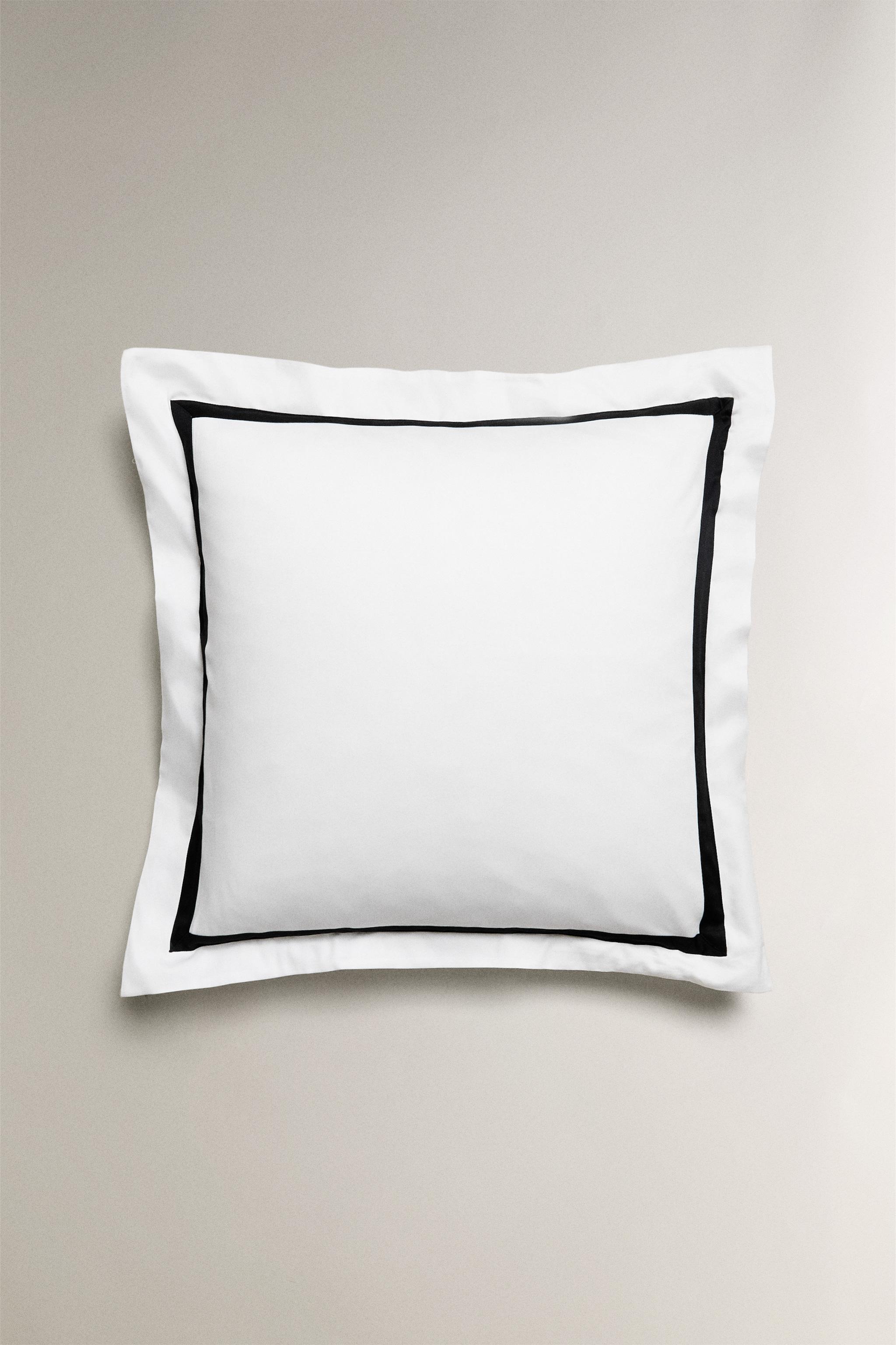 BORDERED SATEEN PILLOWCASE