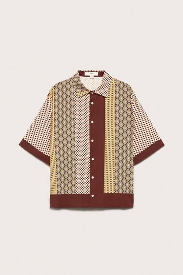 LIMITED EDITION MIXED PRINT FLOWING SHIRT - Printed by Zara