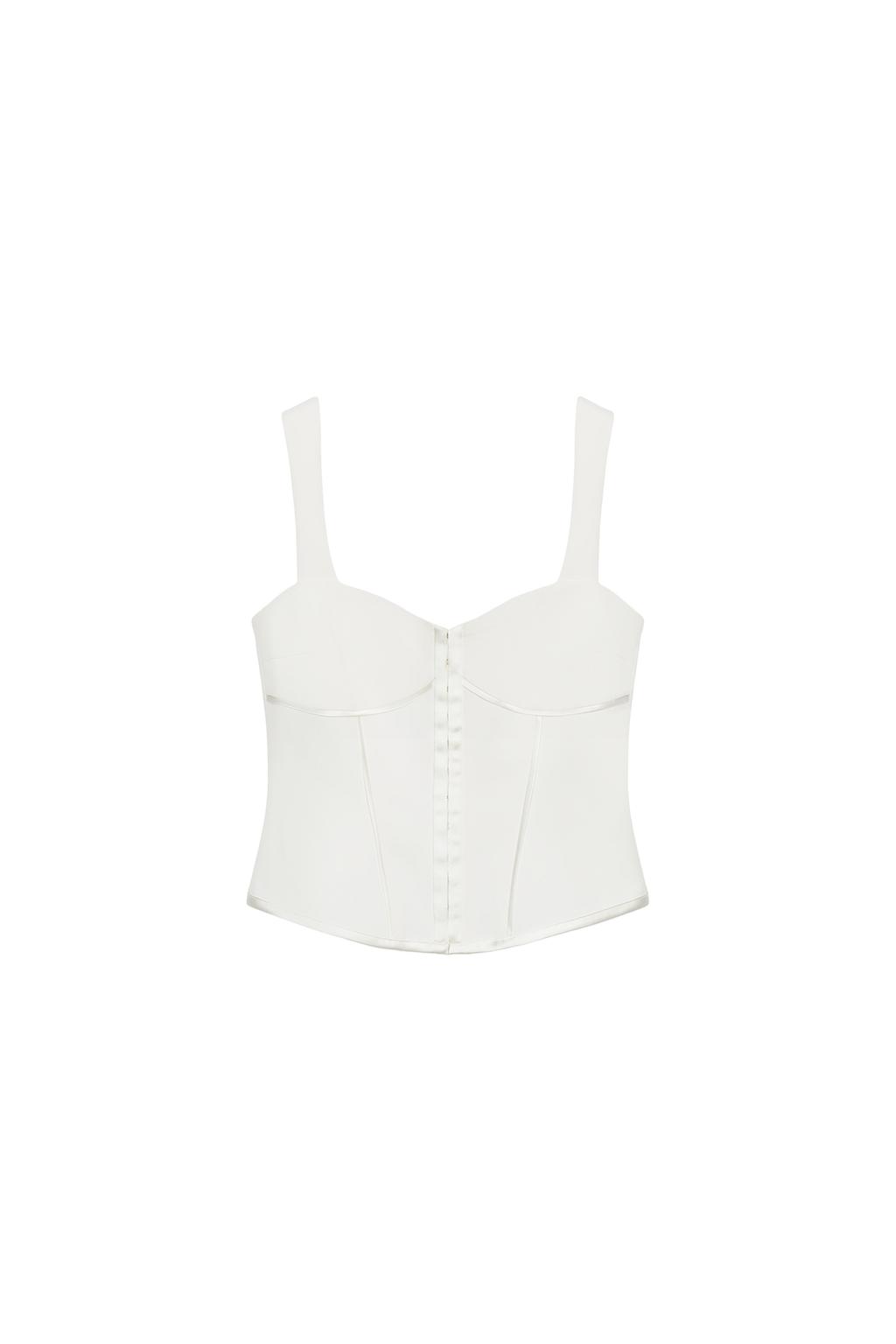 SATIN TRIM BUSTIER TOP - image 3