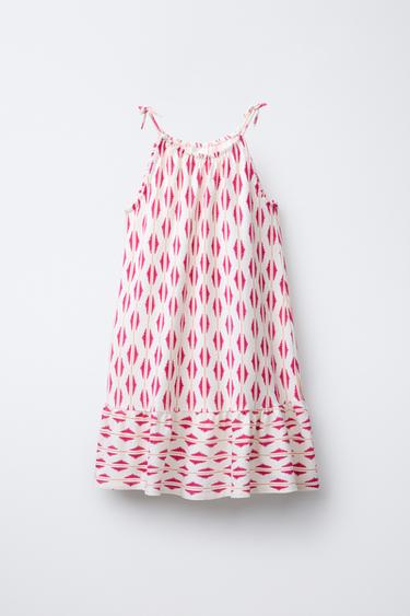 VESTIDO ESTAMPADO - Rosa de Zara - Imagen 0