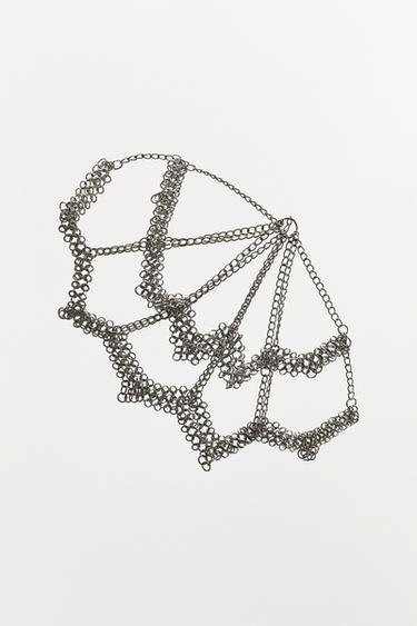 LIMITED EDITION CHAIN RING HEADPIECE - Silver by Zara