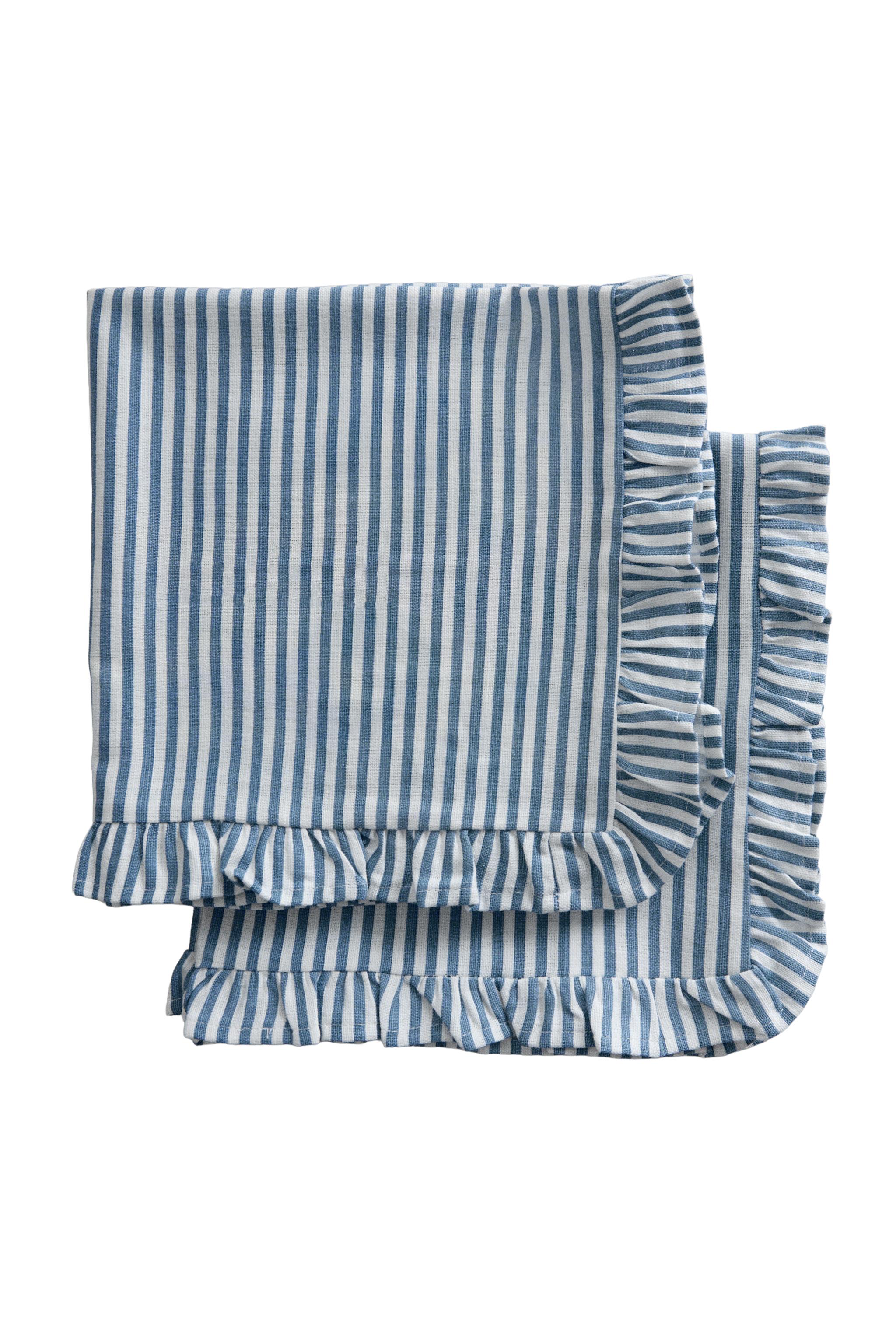 COTTON NAPKINS WITH RUFFLES (PACK OF 2)