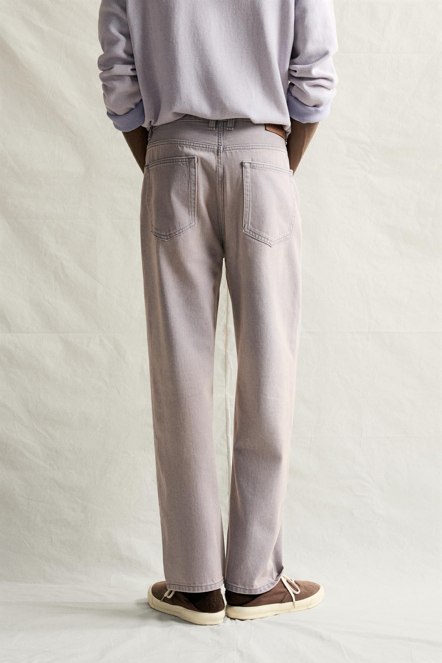 Мужские джинсы Zara Relaxed Ankle Fit, цвет: Светлый синий — фото 3