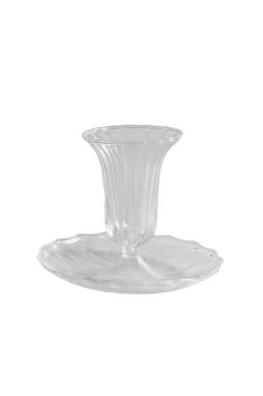 TRANSPARENT GLASS CANDLEHOLDER - Transparent by Zara