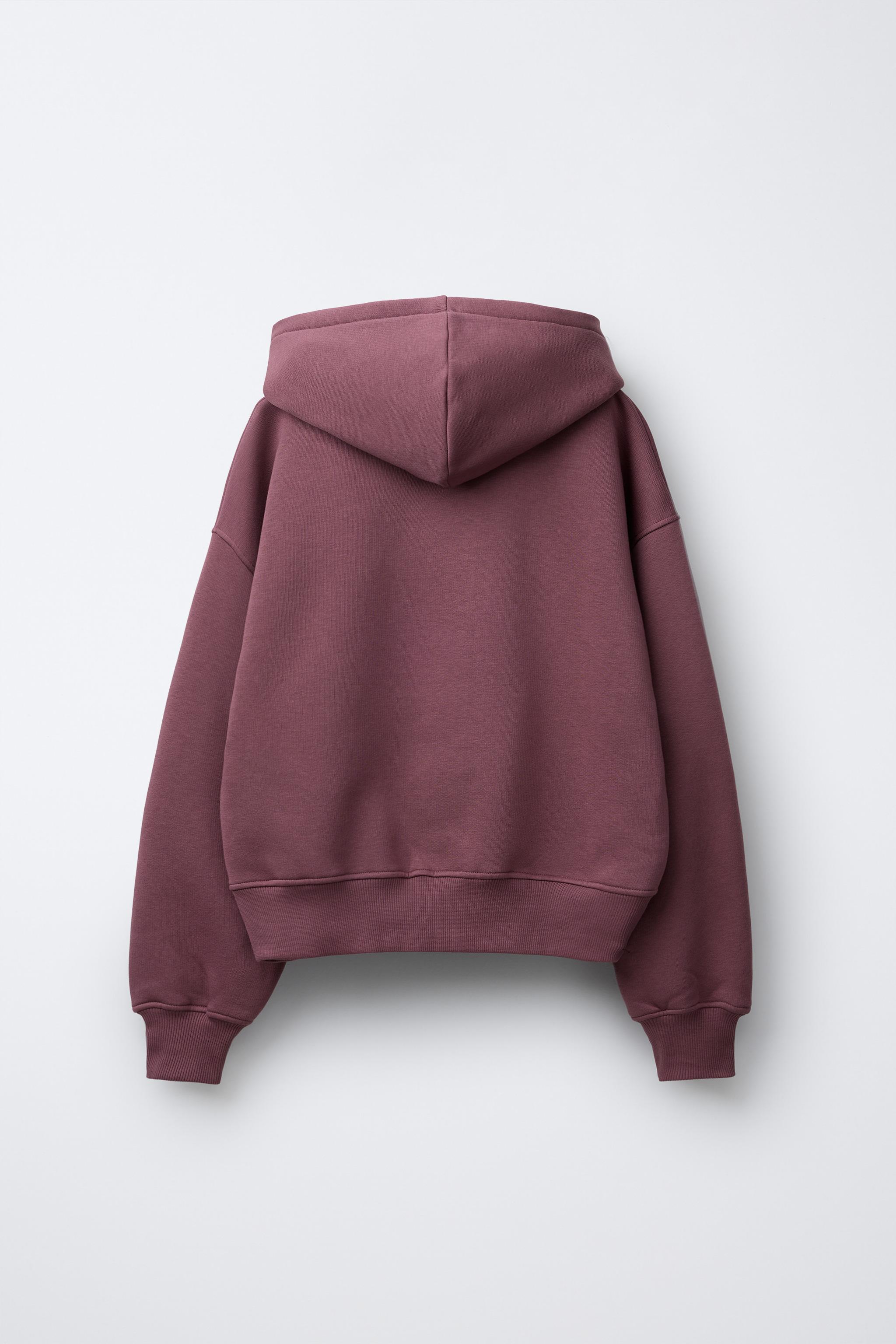 HOODIE WITH SHINY TEXT - Pink | ZARA United States