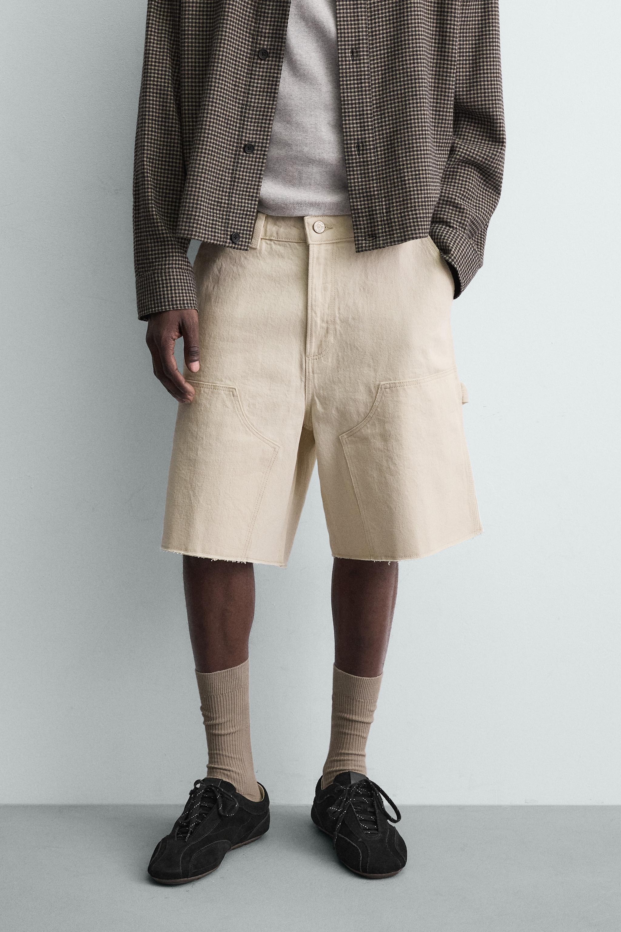 RELAXED FIT CARPENTER SHORTS - Printed | ZARA United States