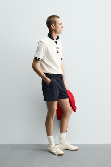 RETRO PIQUÉ SHORTS - Navy blue by Zara - Image 3