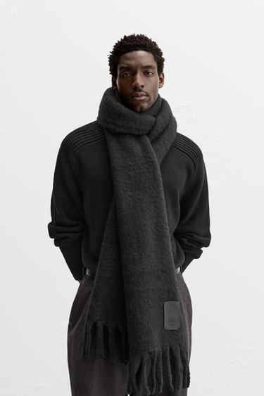 BUFANDA TEXTURA - Negro de Zara - Imagen 0