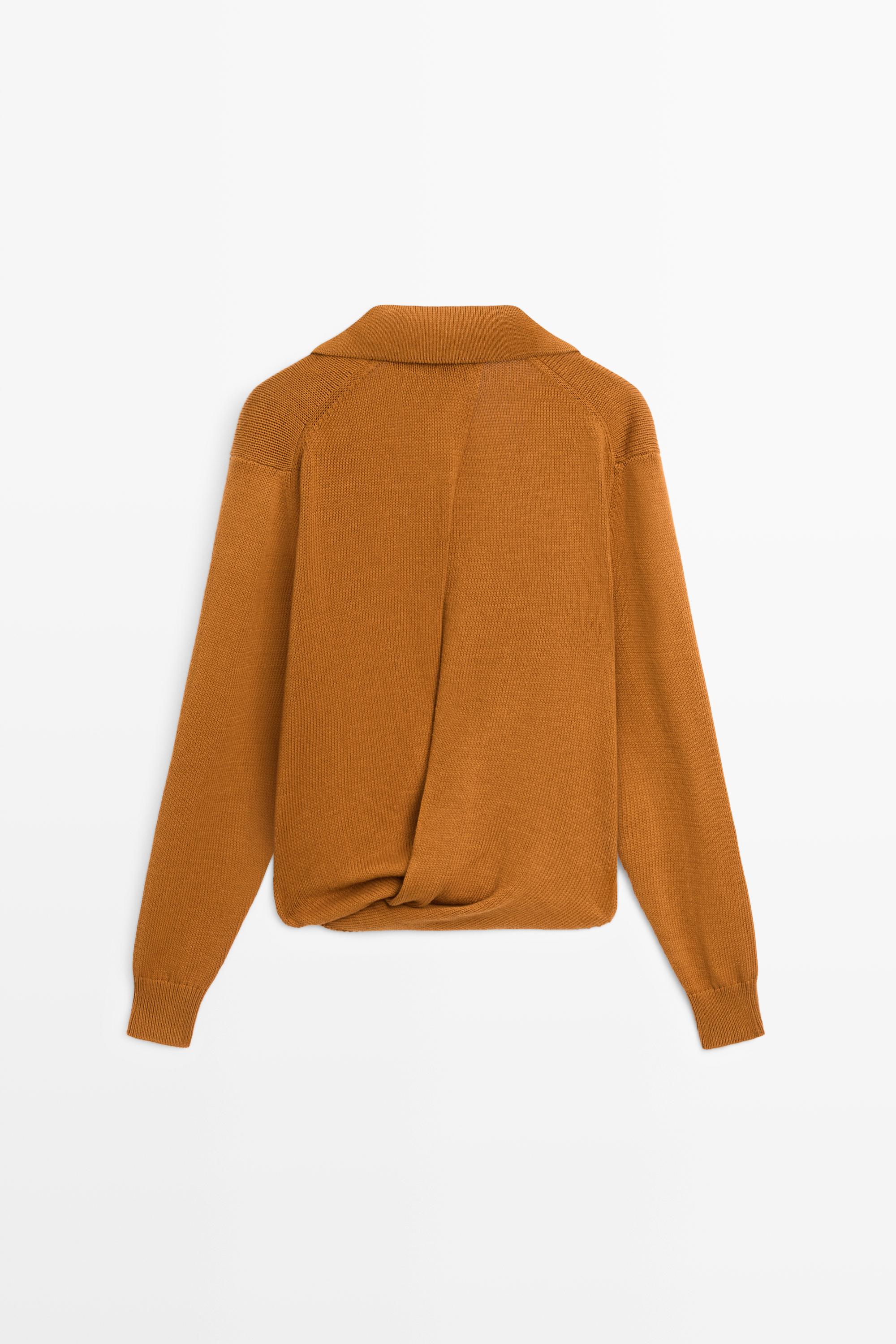 Pull en maille 100 % coton à col V - STUDIO