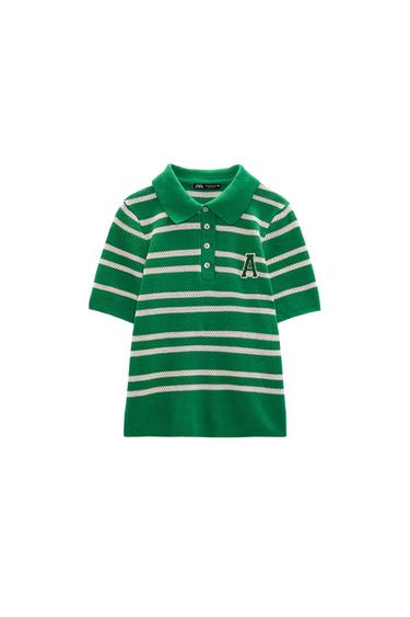 CONTRAST LETTER POLO SHIRT
