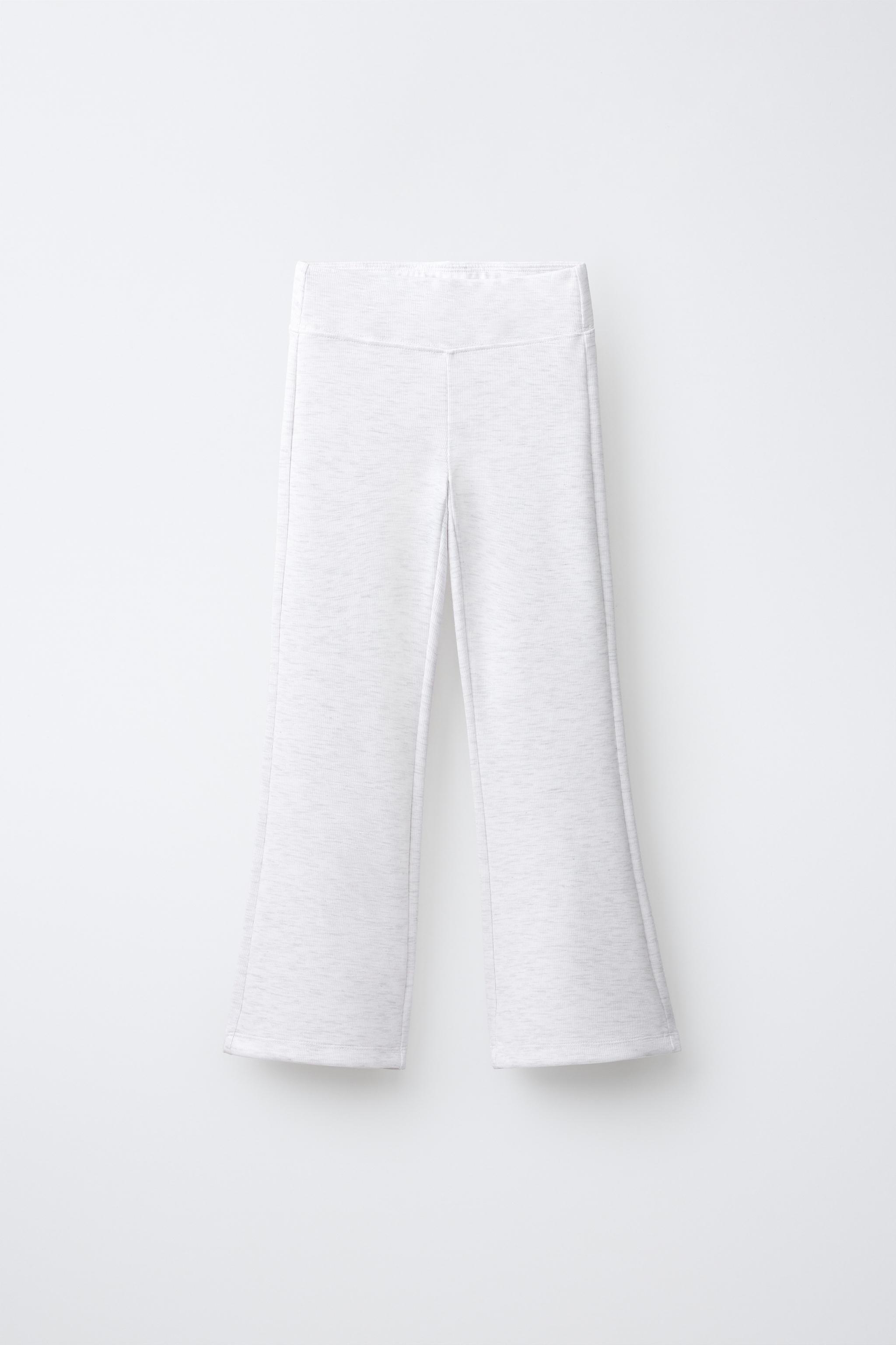 FLARE GYM PANTS — Gray marl