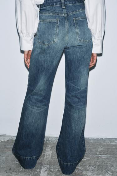 ZW COLLECTION FLARE HIGH-WAIST JEANS - Blue by Zara - Image 5