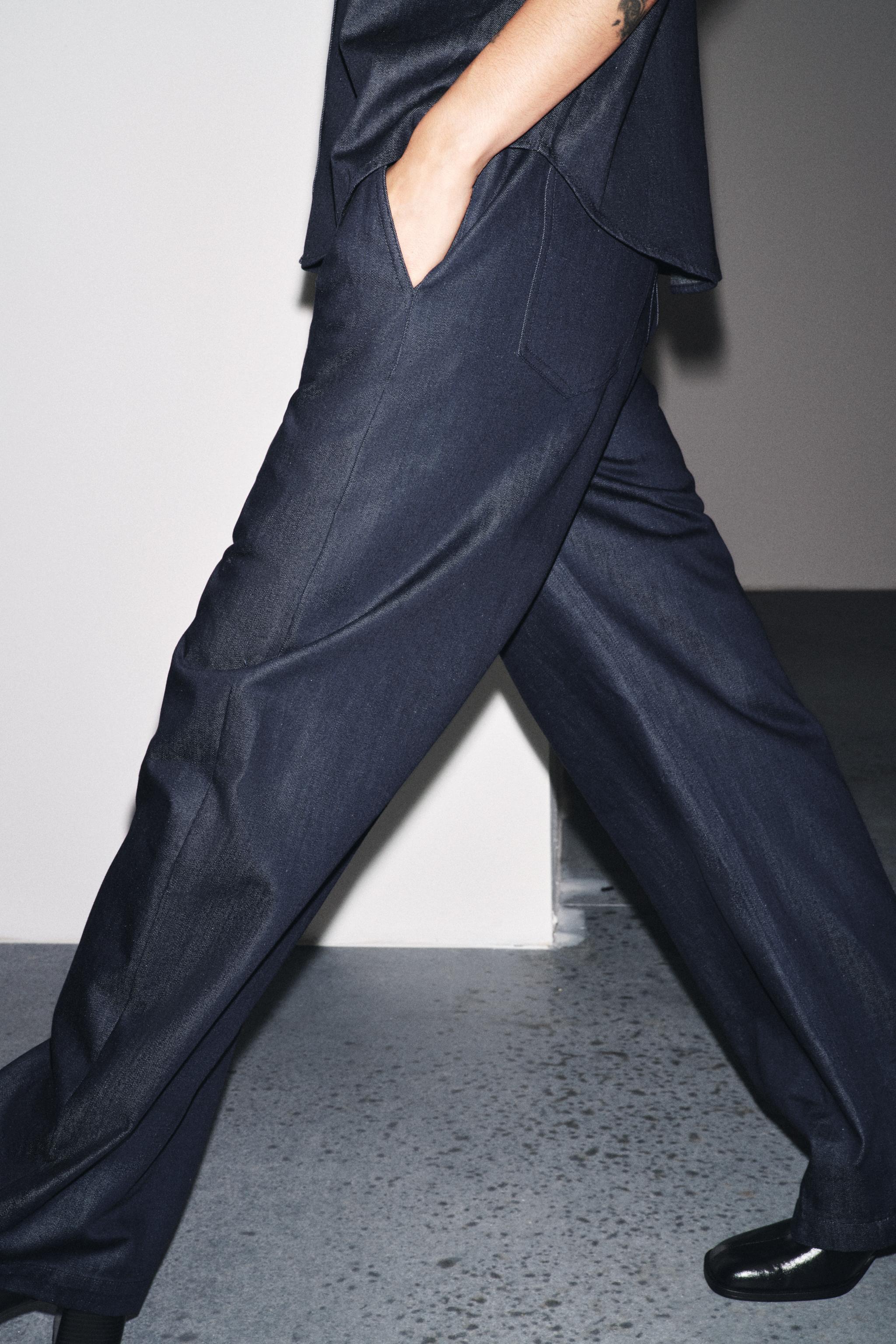 ※※ saraページ ※※ ZW COLLECTION DENIM JOGGER PANTS - Blue | ZARA United States