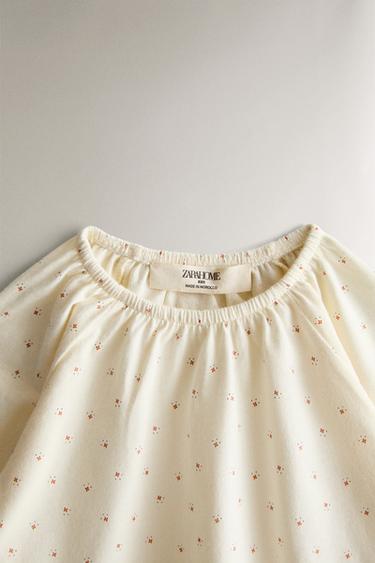 PYJAMA BÉBÉ FLEUR - Crème de Zara - Image 2