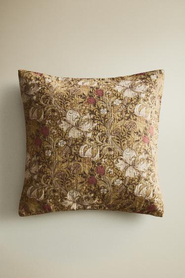 MORRIS & CO. LINEN CUSHION COVER - Mustard by Zara