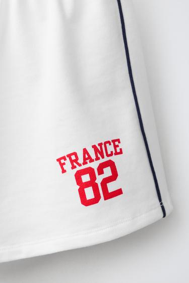 SHORT IMPRIMÉ FRANCE - Blanc de Zara - Image 3