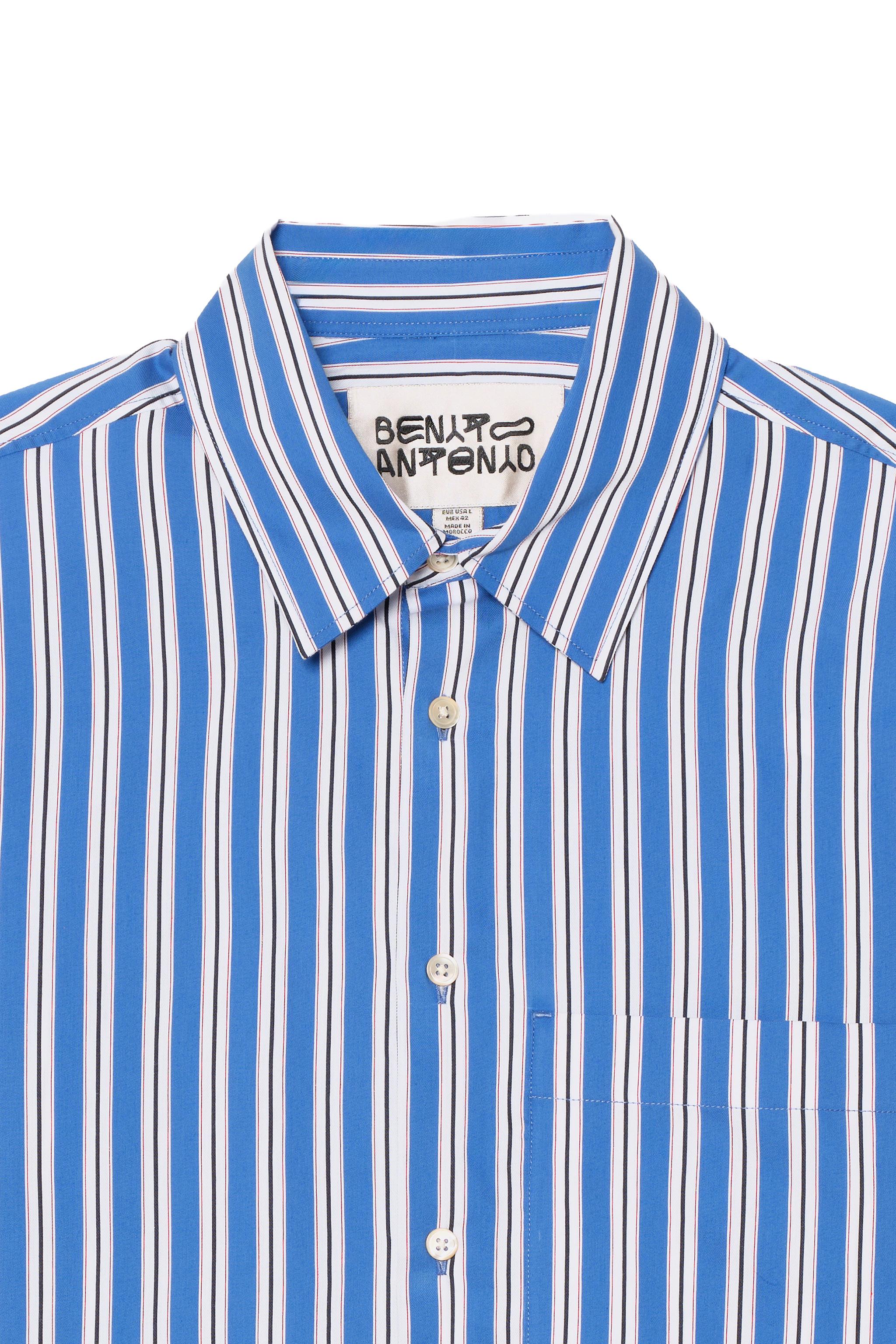 Мужские рубашки Zara RELAXED FIT STRIPED SHIRT — фото 5
