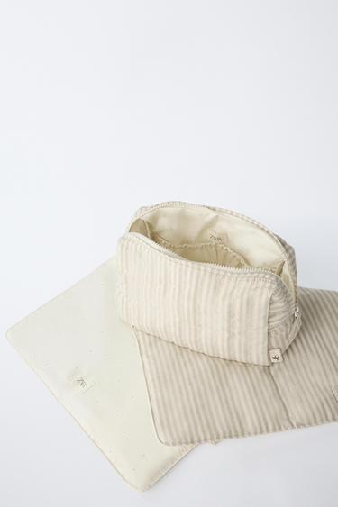STRIPED MATERNITY BAG - Camel Brown by Zara - Image 9