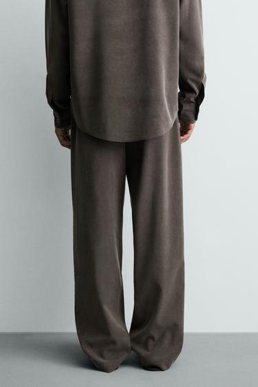 RELAXED FIT FLOWING TROUSERS - mink brown by Zara - Image 2