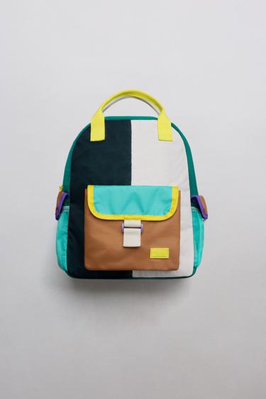 MULTICOLOURED BACKPACK - Green by Zara