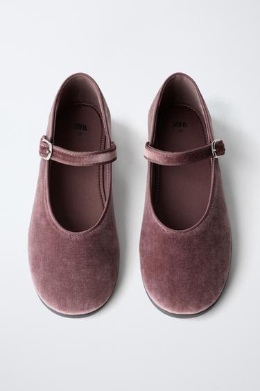 BALLERINES EN VELOURS - Rose de Zara - Image 4